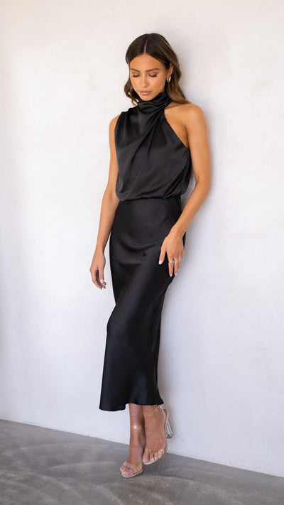 Load image into Gallery viewer, Esther Maxi Dress - Black - Billy J
