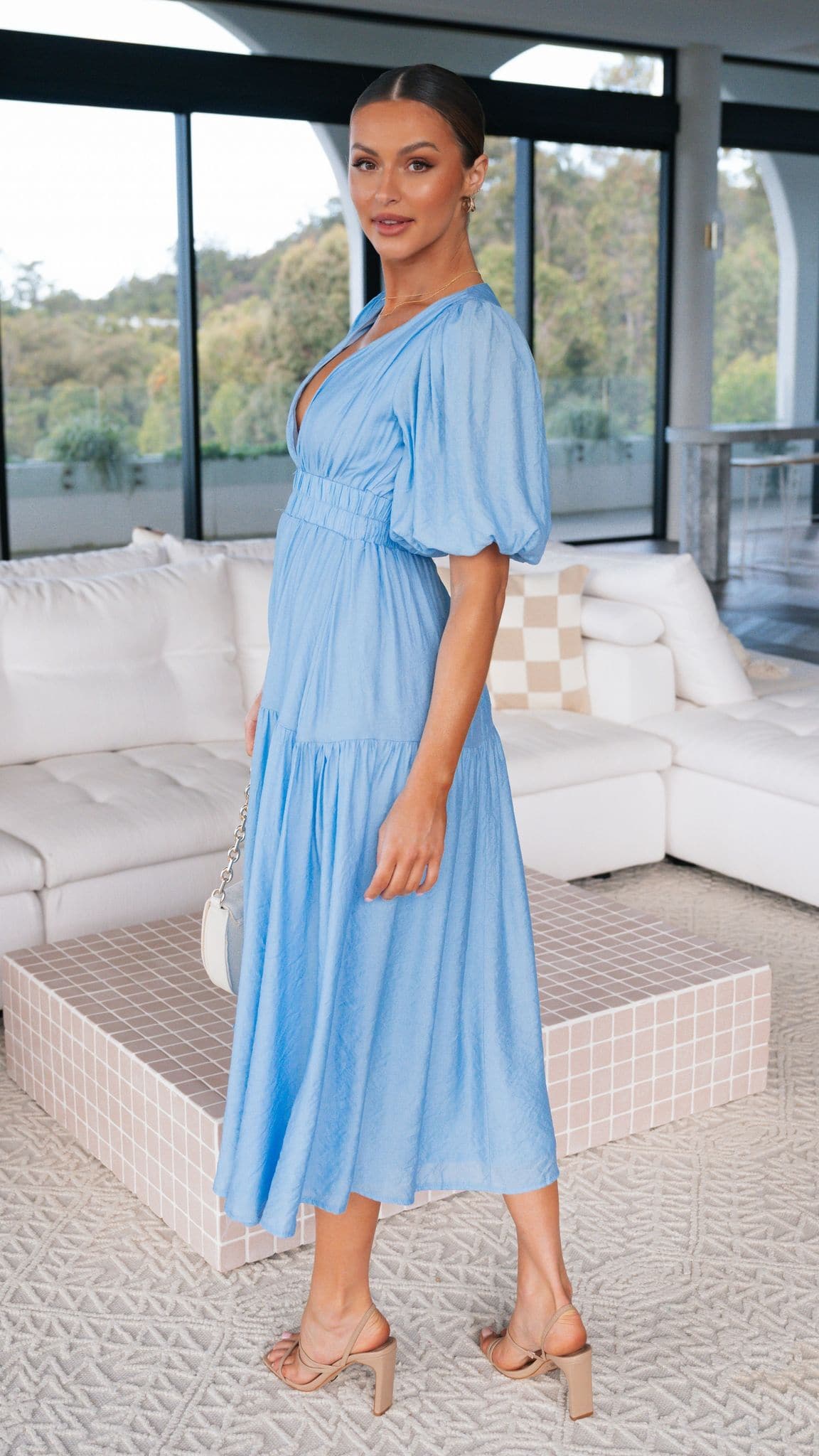 Erin Midi Dress - Blue - Billy J