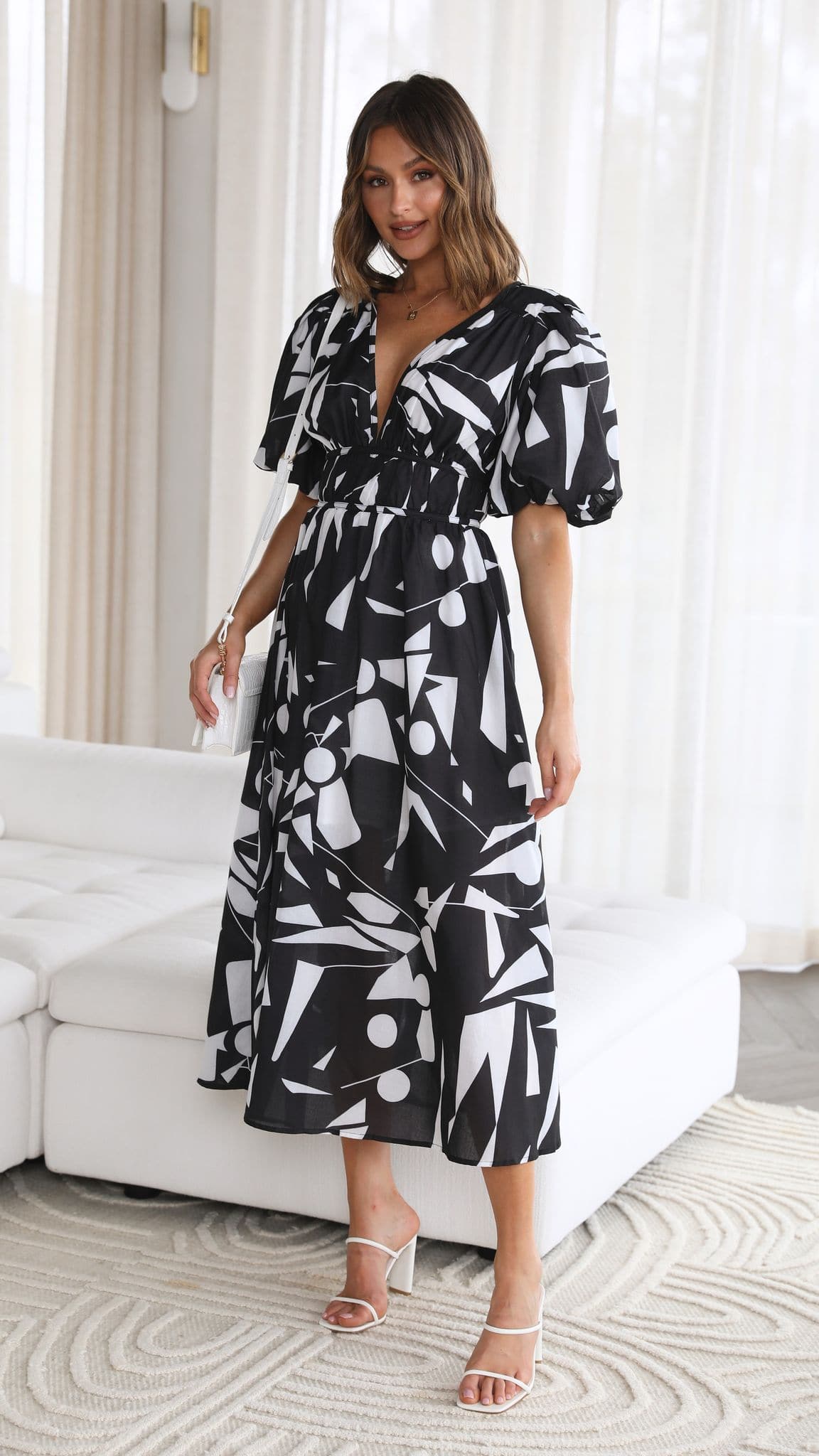 Venice Midi Dress - Black/White - Buy Women's Dresses - Billy J