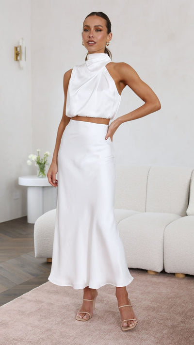 Load image into Gallery viewer, Esther Maxi Skirt - White

