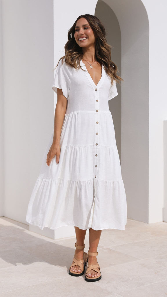 Kimberly Midi Dress - White