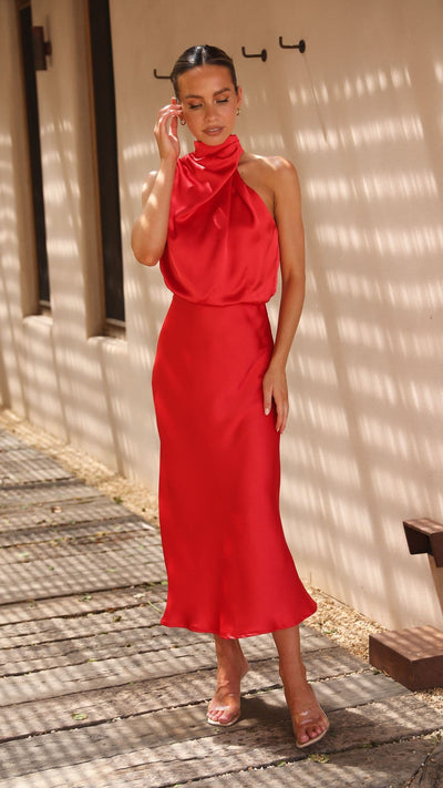 Load image into Gallery viewer, Esther Maxi Dress - Red - Billy J
