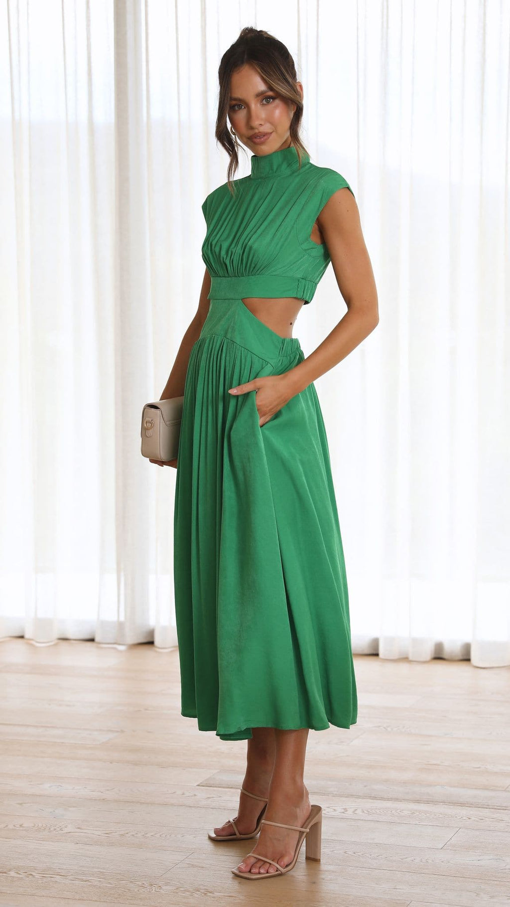 Cindie Midi Dress - Green