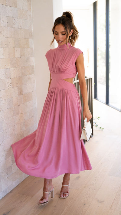 Load image into Gallery viewer, Cindie Midi Dress - Pink - Billy J
