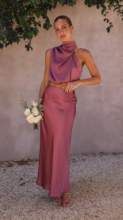 Load image into Gallery viewer, Esther Maxi Skirt - Plum
