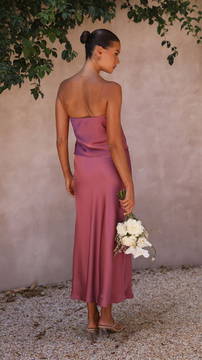 Load image into Gallery viewer, Effie Strapless Top - Plum
