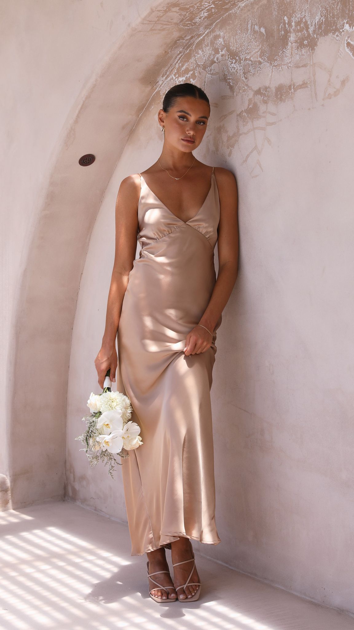 Ziah Maxi Dress - Latte - Billy J