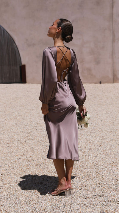 Load image into Gallery viewer, Cleo Midi Dress - Mushroom

