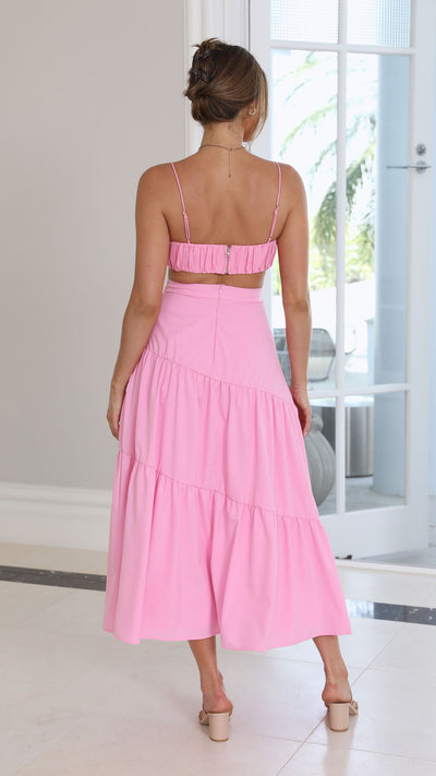 Load image into Gallery viewer, Saraya Top and Skirt Set - Pink
