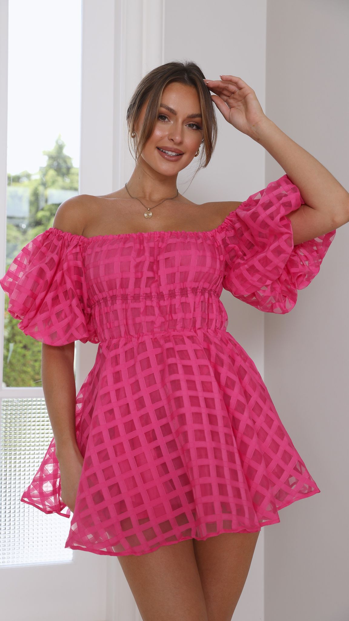 Malery Mini Dress - Hot Pink