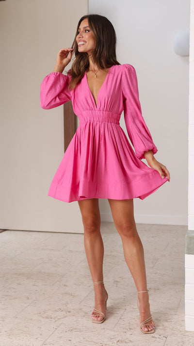 Load image into Gallery viewer, Charlotte Mini Dress - Pink - Billy J
