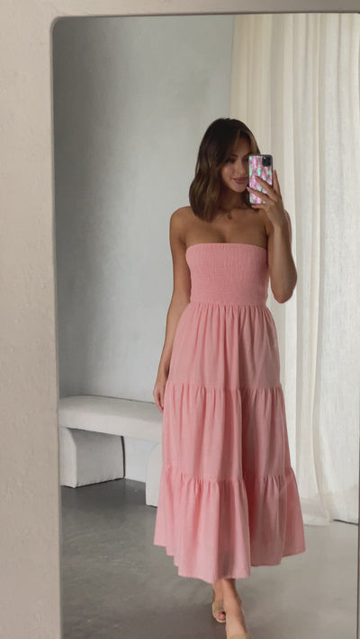 Load and play video in Gallery viewer, Brooke Maxi Dress - Soft Pink
