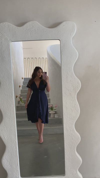Load and play video in Gallery viewer, Sunny Daze Dress - Navy
