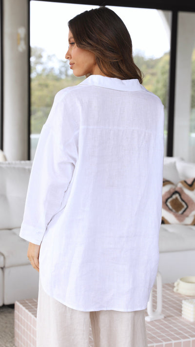 Load image into Gallery viewer, Taryn Button Up Shirt - White

