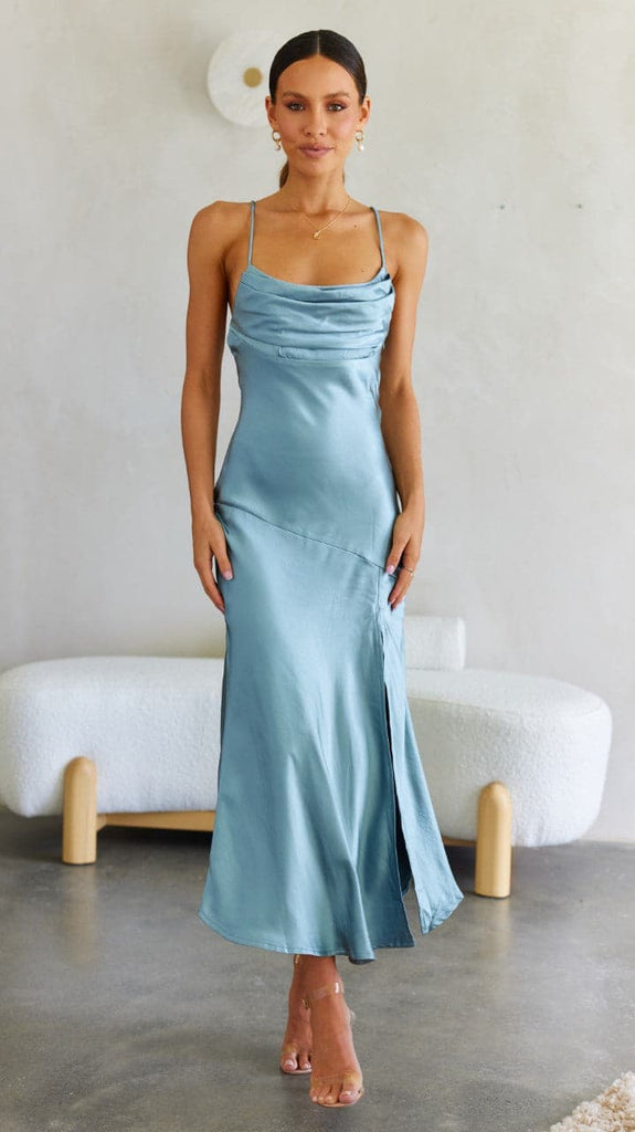 Celina Midi Dress - Steel Blue - Buy Women's Dresses - Billy J