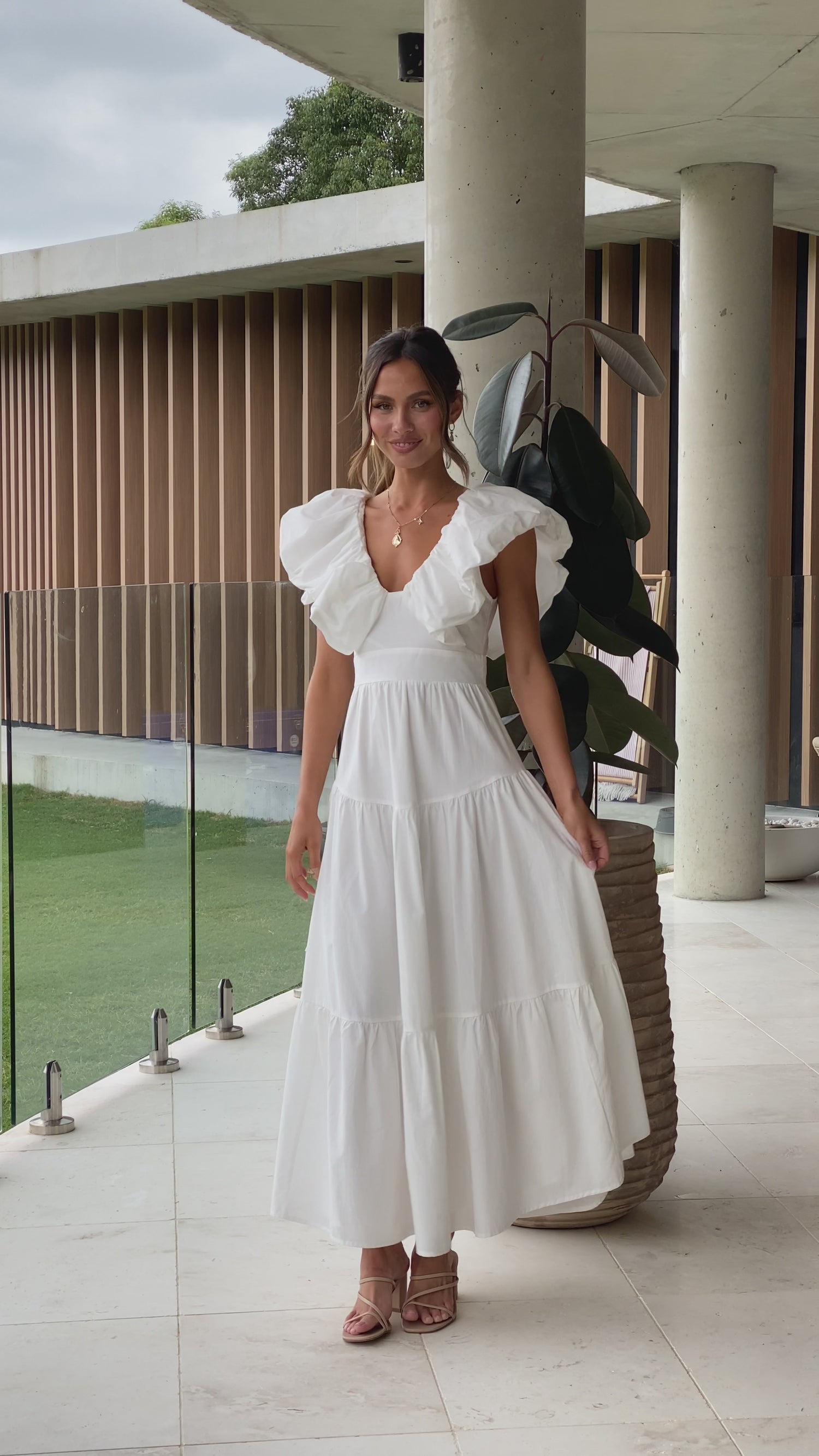 Emma Maxi Dress - White - Billy J