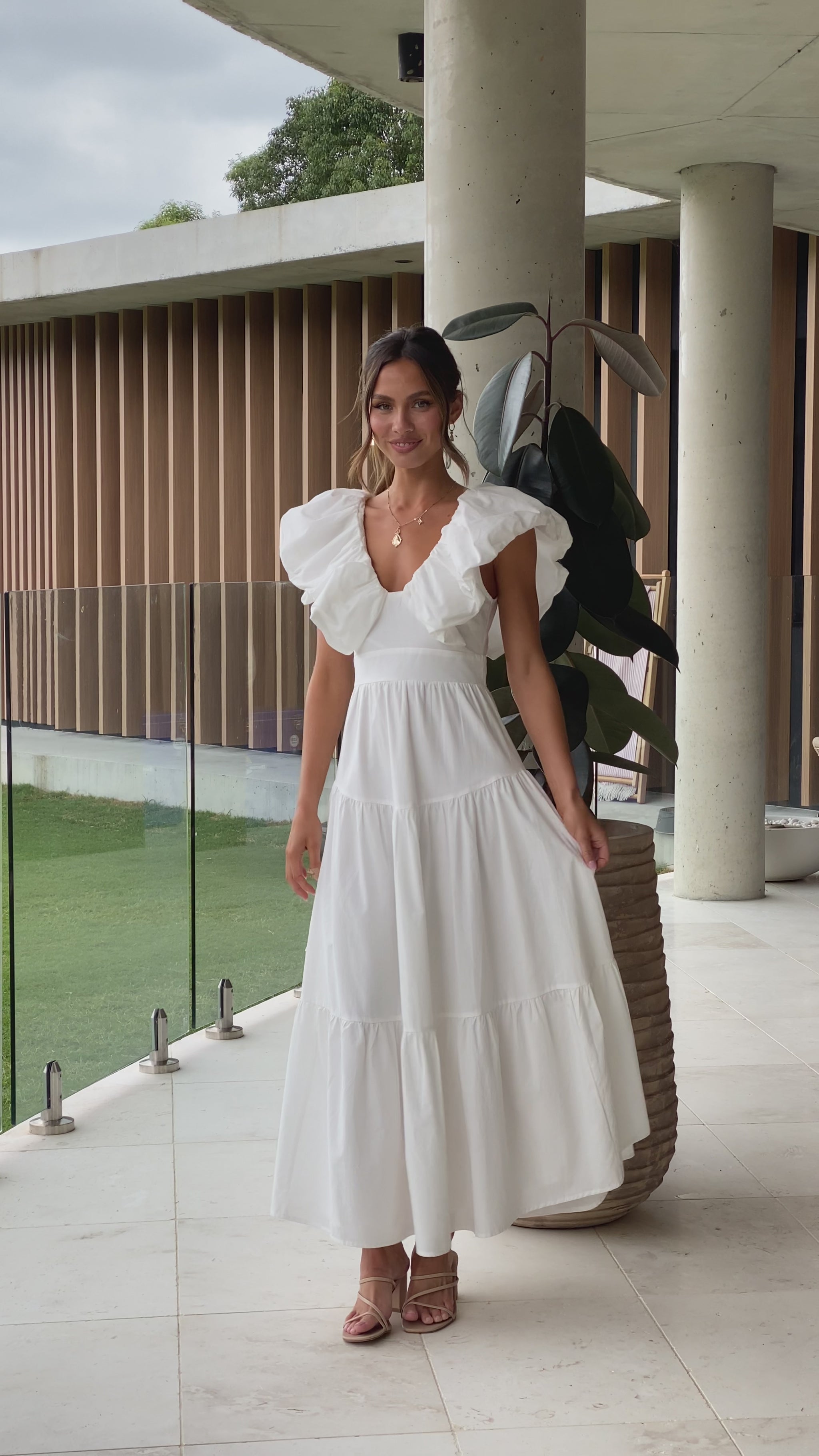 Emma Maxi Dress - White - Billy J