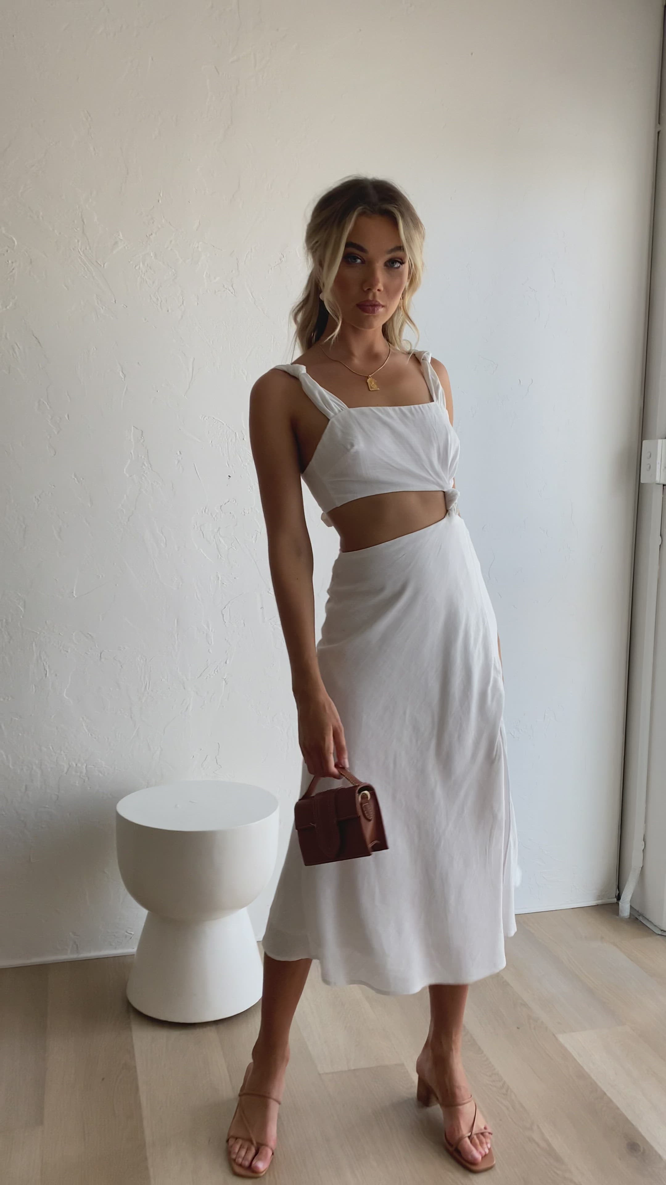 Renee Midi Dress - White
