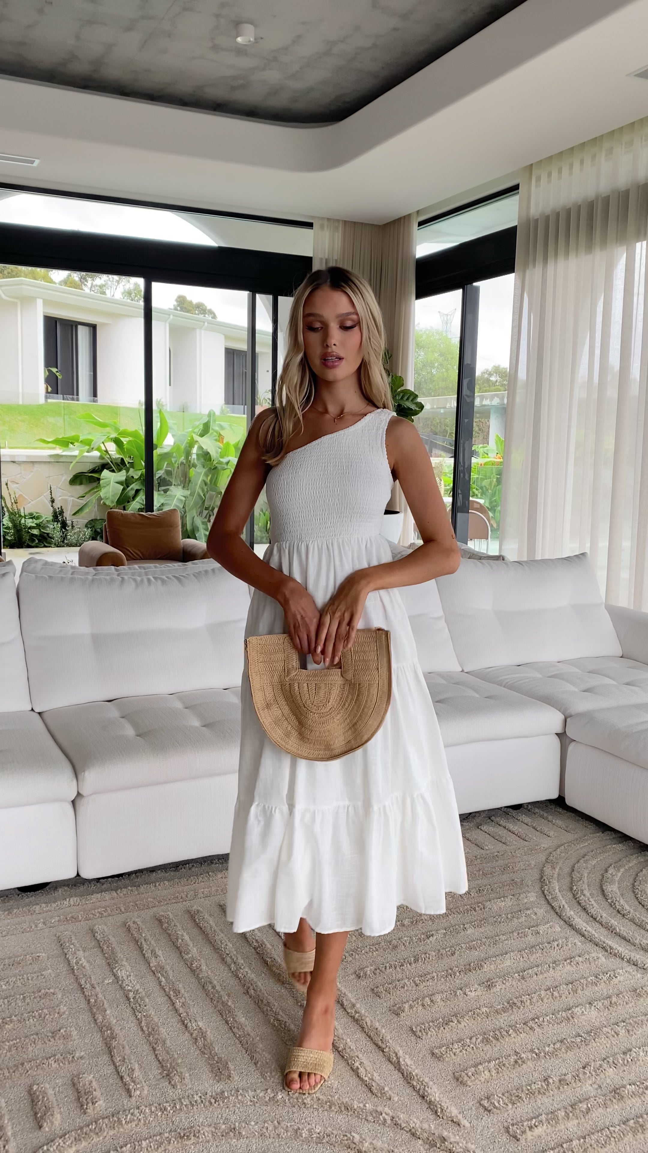 Avery Midi Dress - White