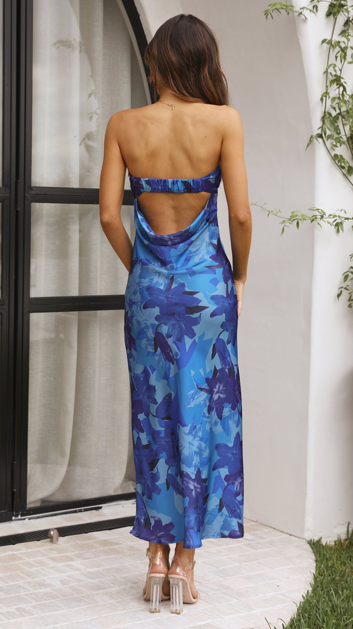 jayma maxi dress blue floral Veronica Beard Clem Floral Maxi Dress | Blue Jay Multi main image 1