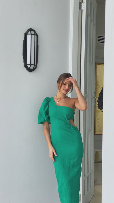 Load and play video in Gallery viewer, Marloe Maxi Dress - Emerald
