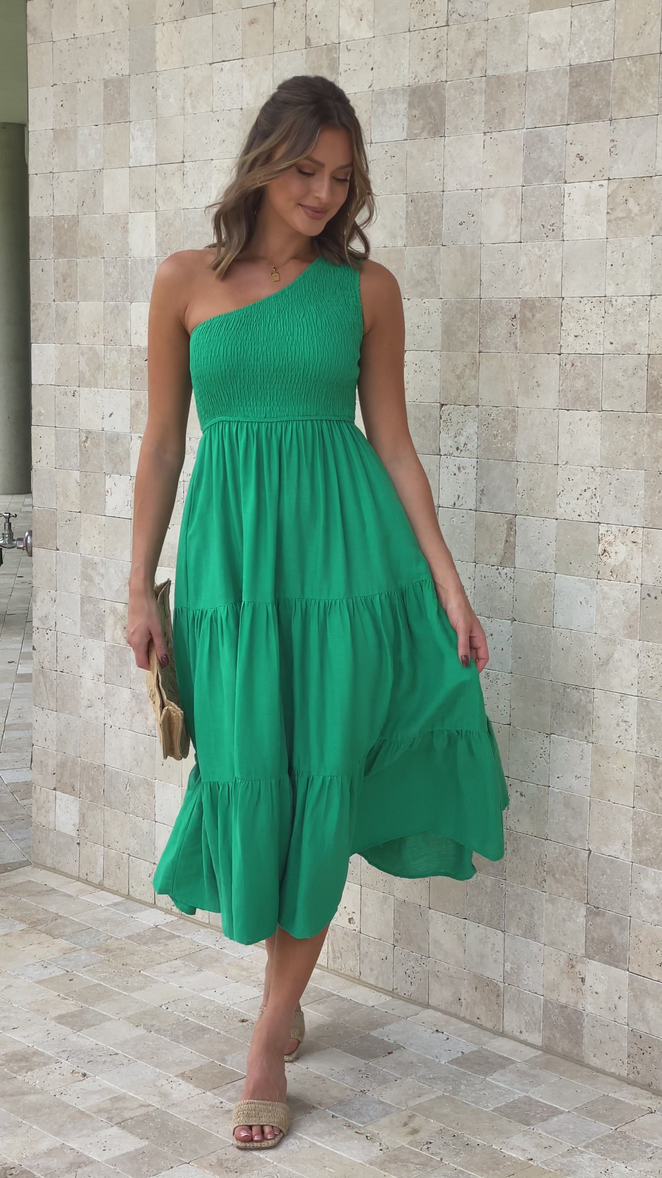 Cassy Midi Dress - Green