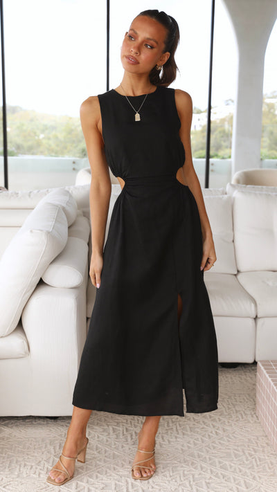 Load image into Gallery viewer, Jamila Midi Dress - Black
