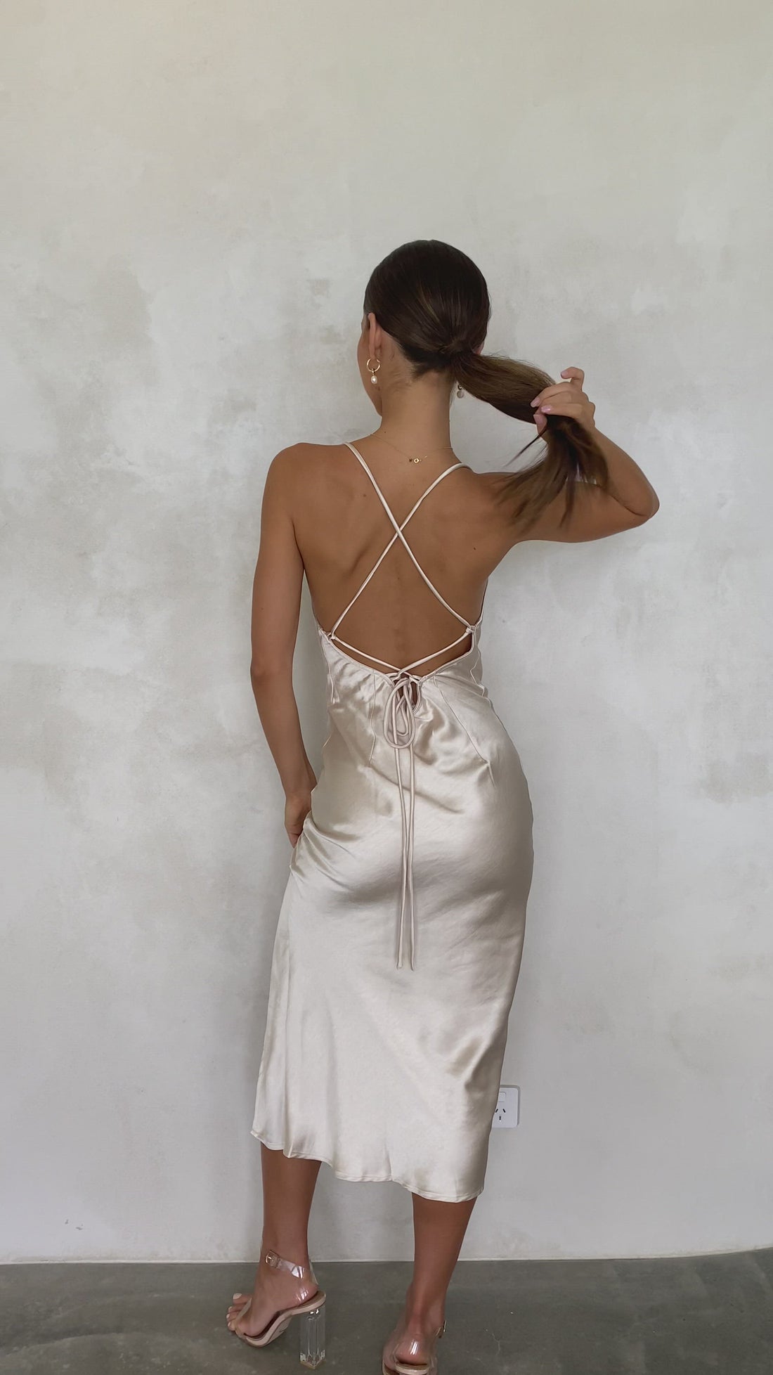 Scarlette Midi Dress - Champagne - Billy J