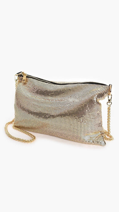 Load image into Gallery viewer, Chain Mesh Bag - Gold - Billy J
