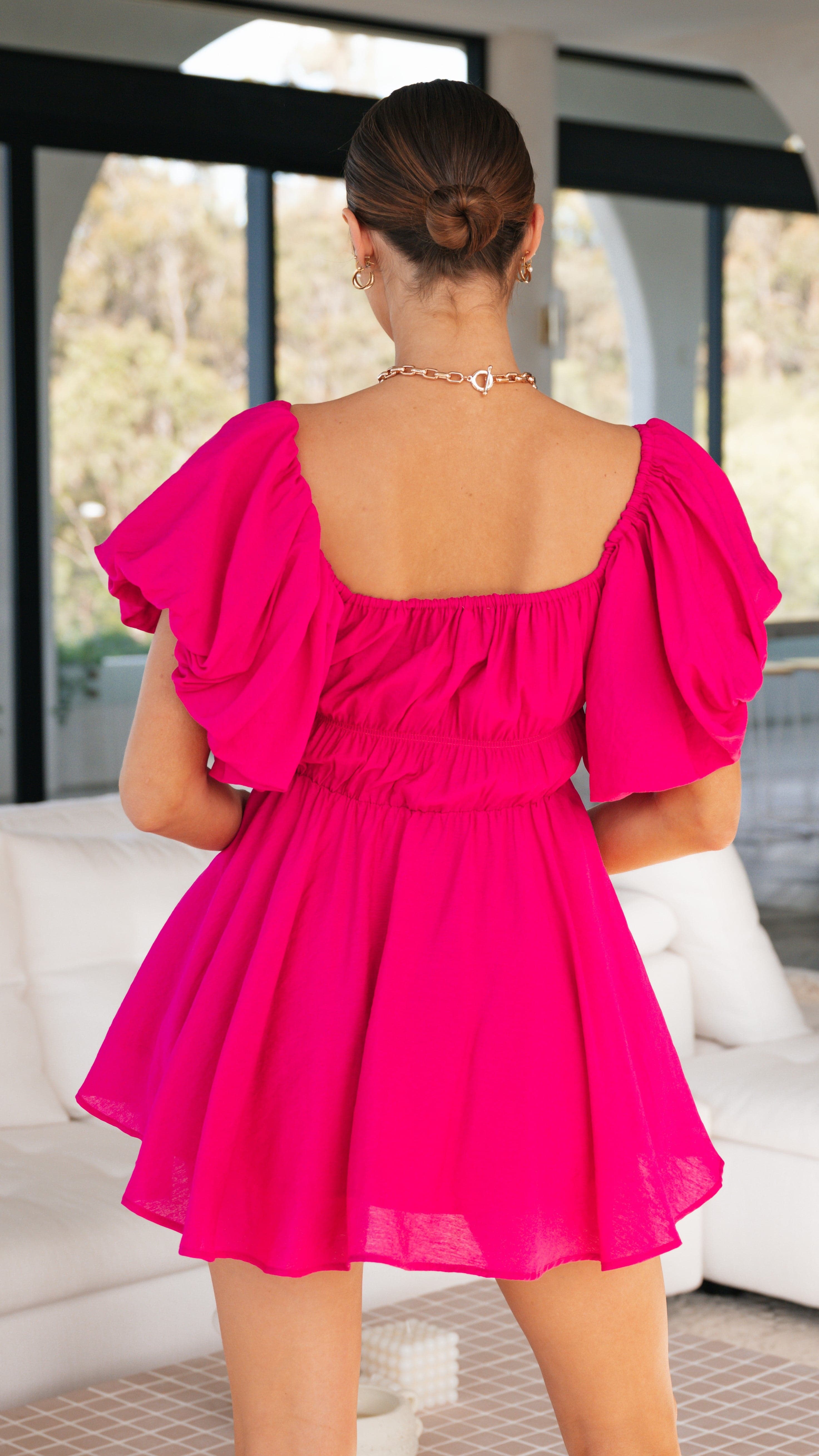 Adi Mini Dress - Hot Pink