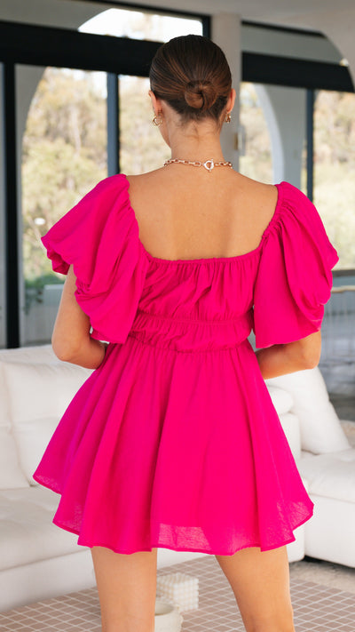 Load image into Gallery viewer, Adi Mini Dress - Hot Pink
