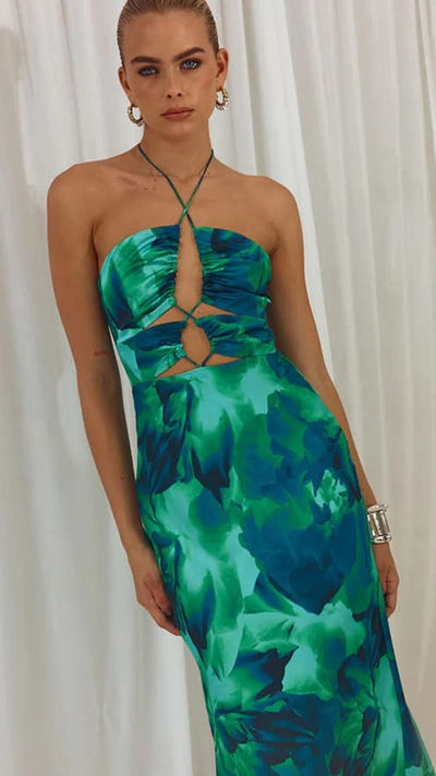 Load image into Gallery viewer, Blossom Dress - Green Calista
