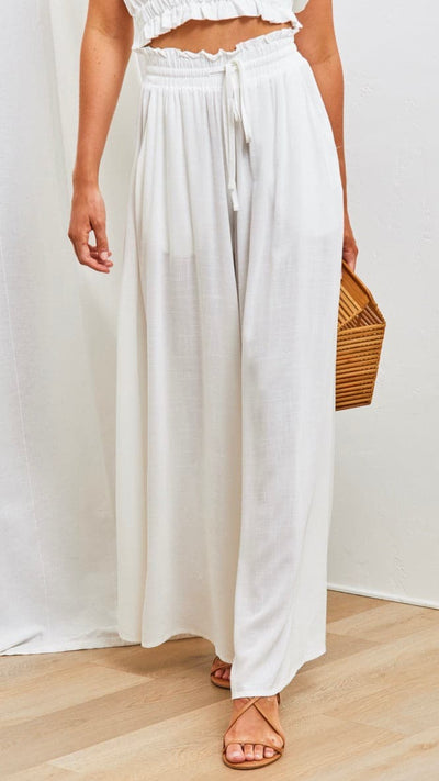 Load image into Gallery viewer, Avery Wide Leg Pants - White
