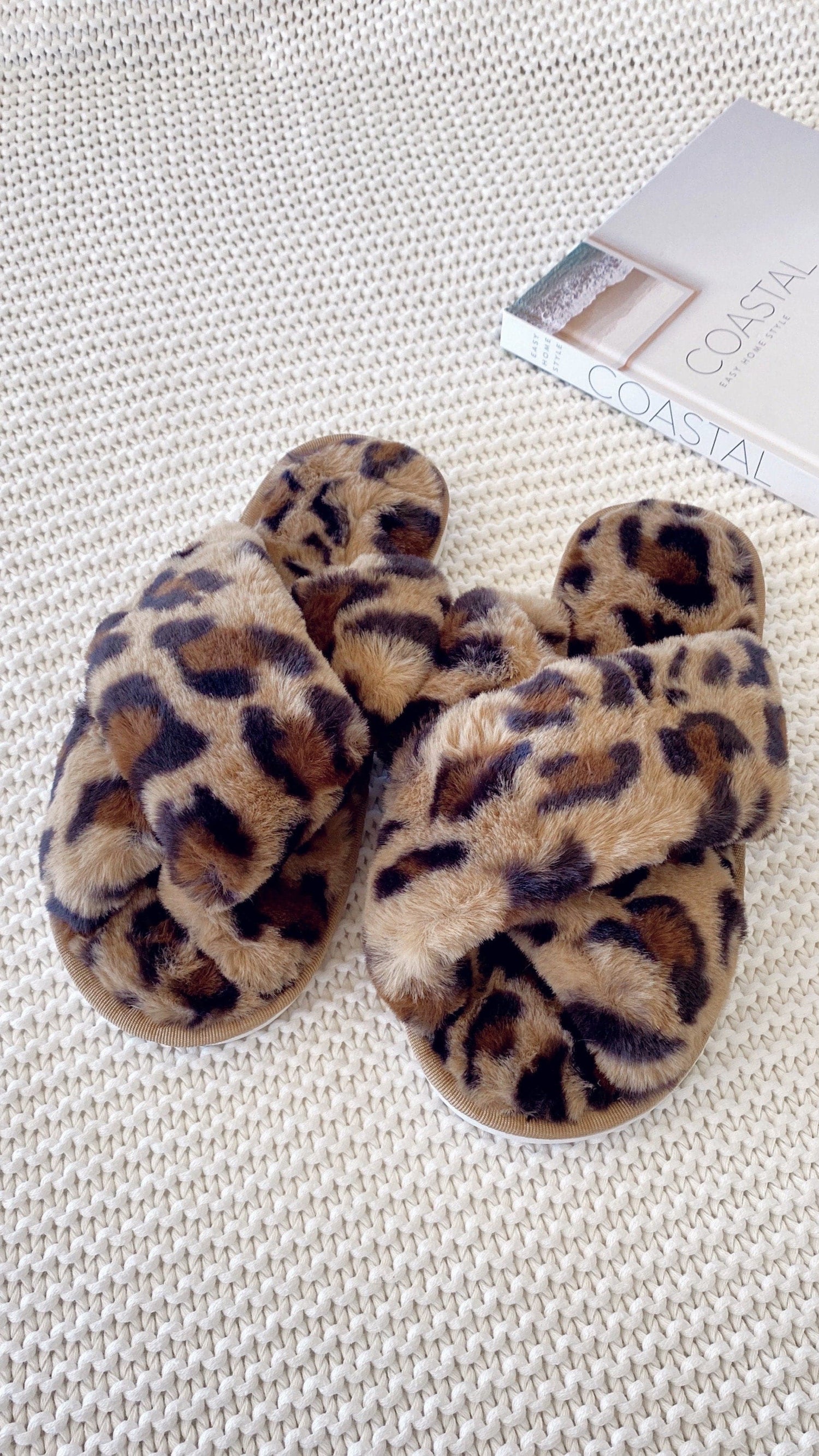 Jessica Fluffy Slippers - Leopard - Billy J