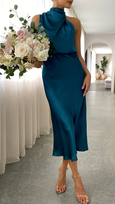 Load image into Gallery viewer, Esther Maxi Dress - Teal - Billy J
