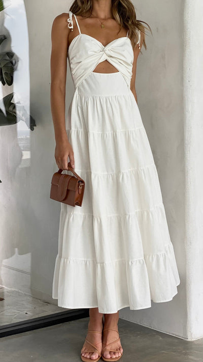 Load image into Gallery viewer, Armani Midi Dress - White
