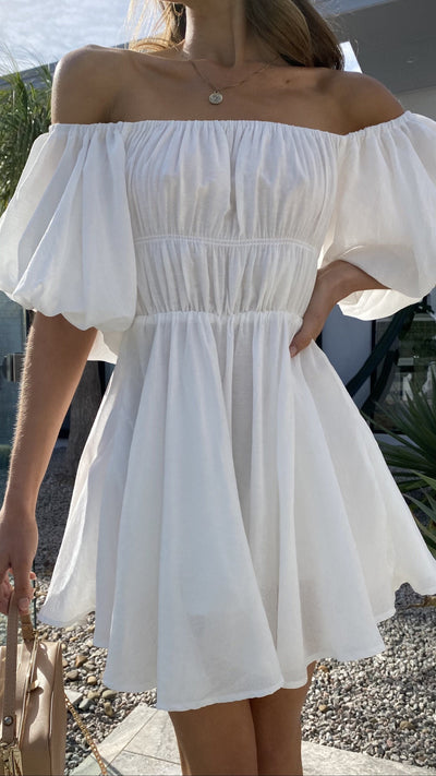 Load image into Gallery viewer, Adi Mini Dress - White
