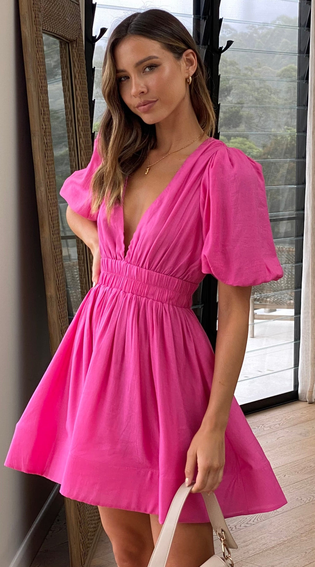 Erin Mini Dress - Pink