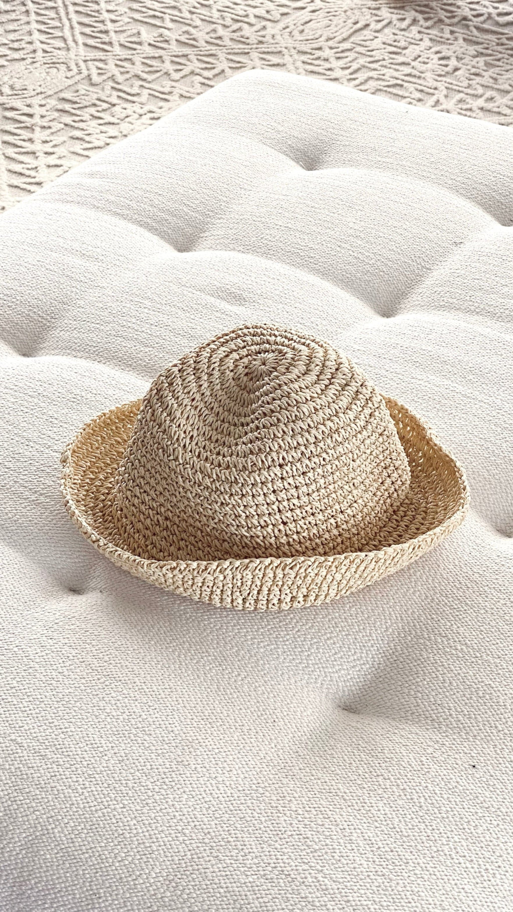 Peyton Straw Bucket Hat - Cream