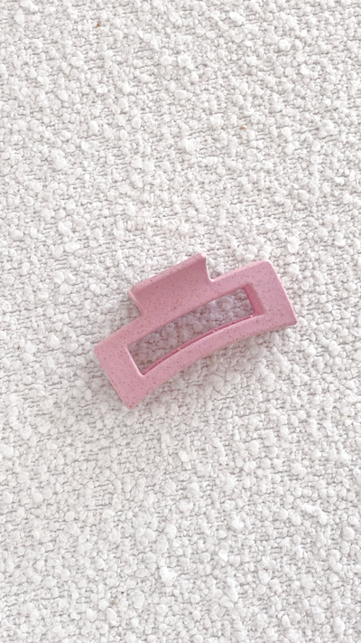 Load image into Gallery viewer, Kori Speckled Rectangle Claw Clip - Pink
