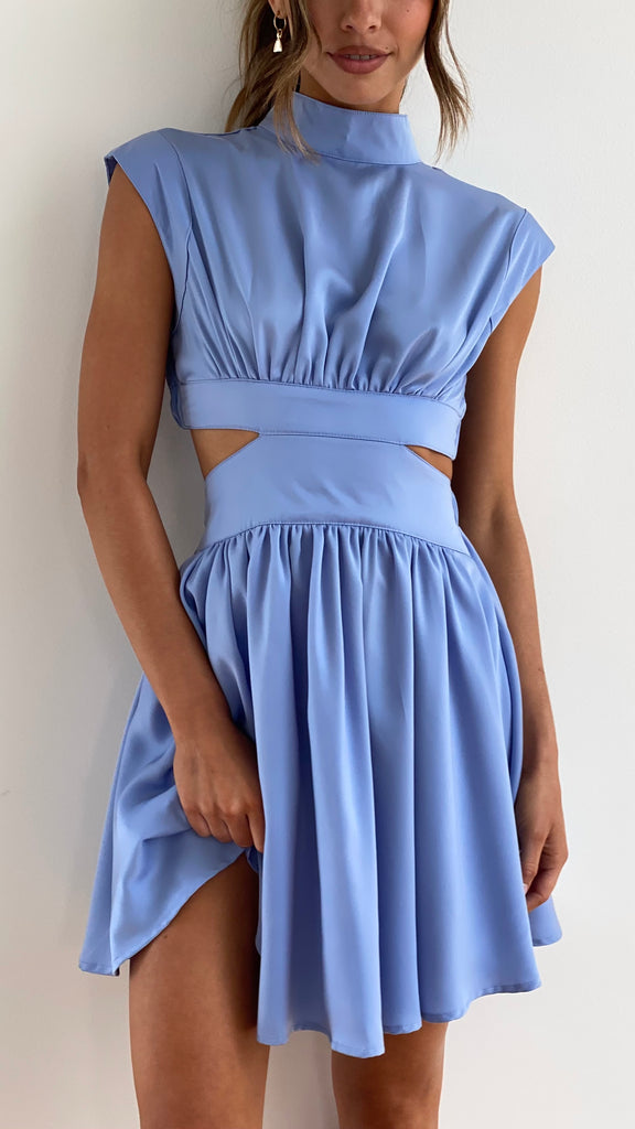 Beatrice Mini Dress - Blue - Billy J