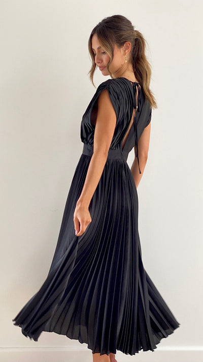 Load image into Gallery viewer, Gina Maxi Dress - Black - Billy J
