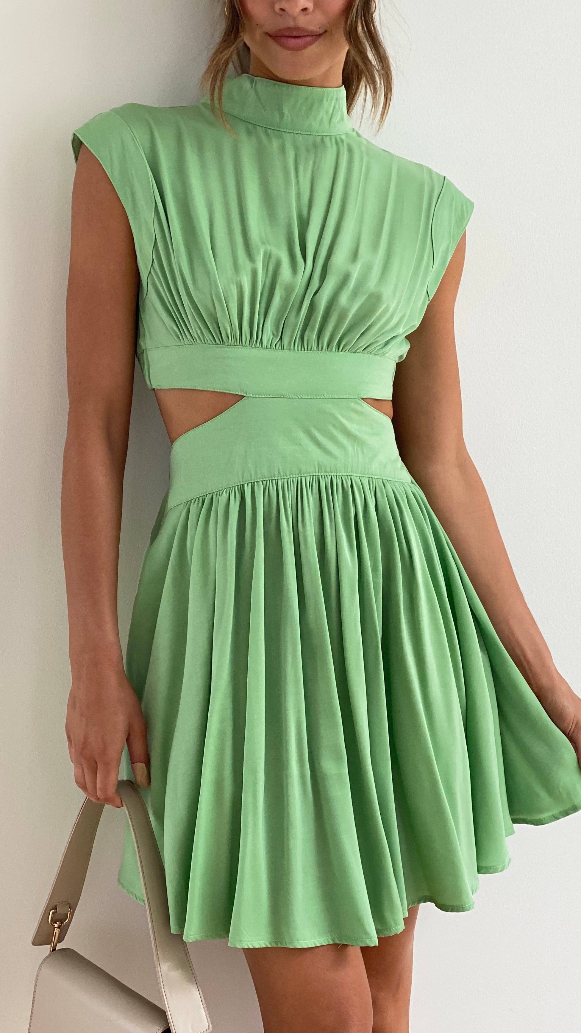 Beatrice Mini Dress - Green - Billy J