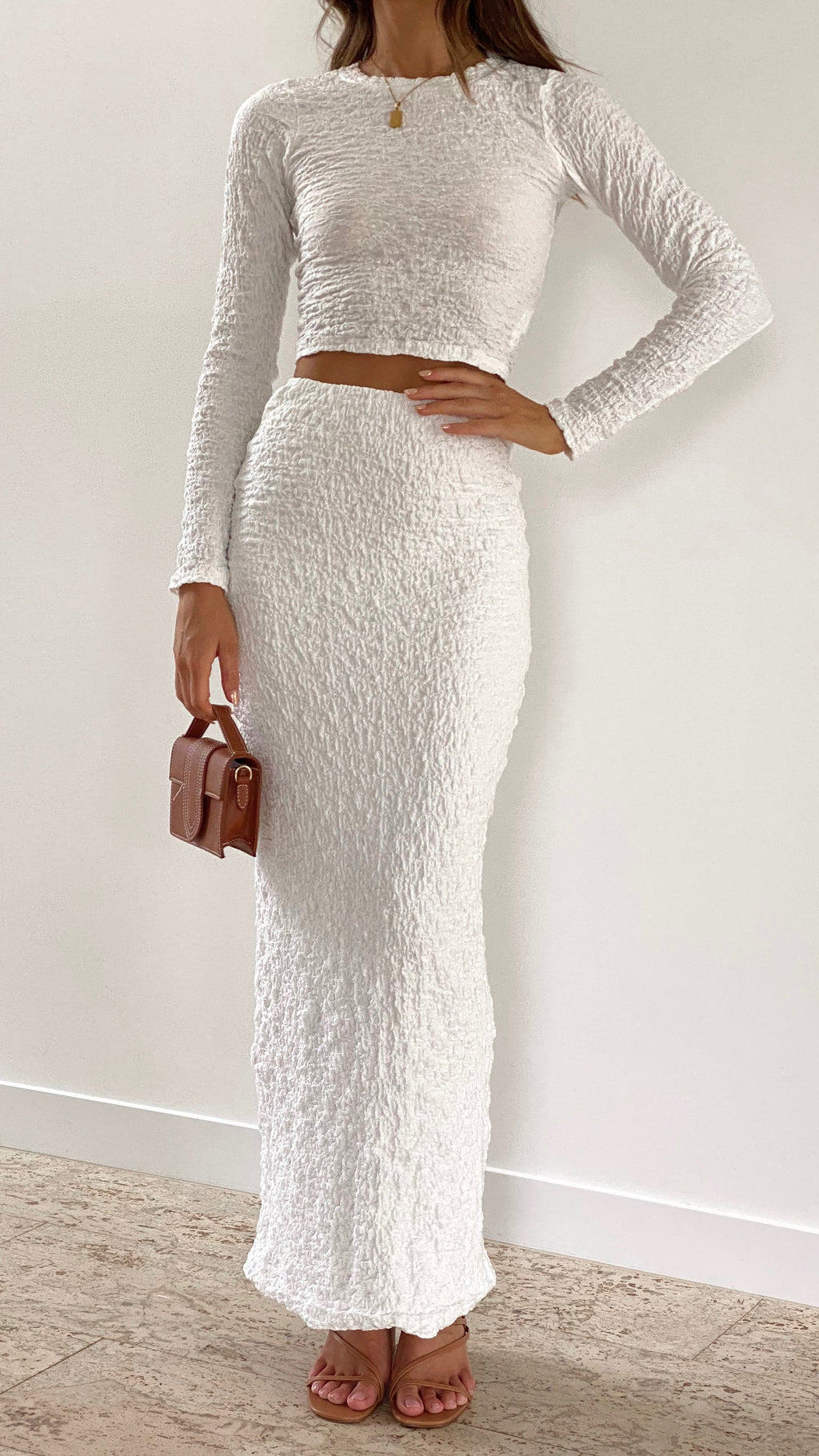 Tahnee Midi Skirt - White