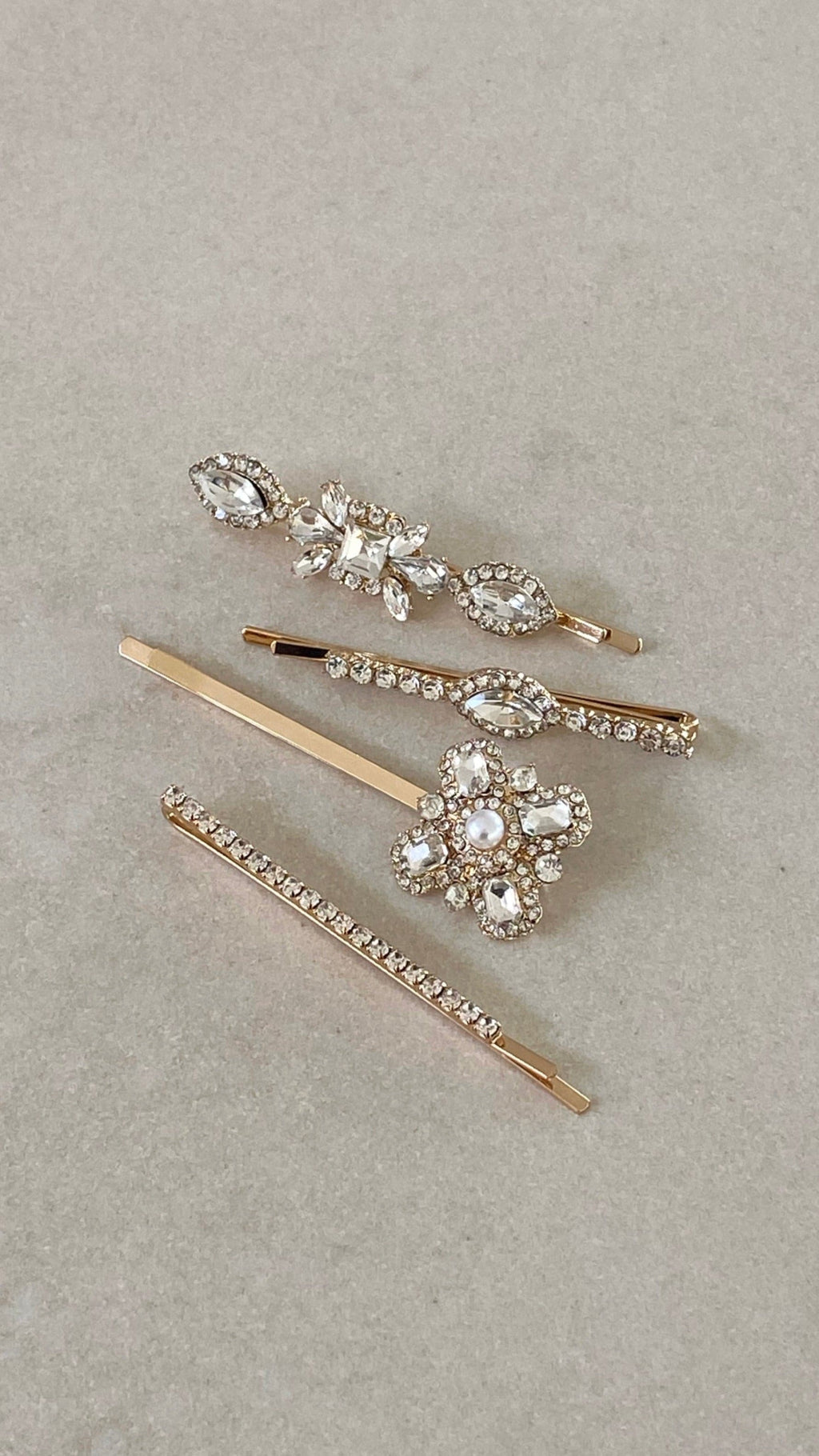 Adalyn Hair Clip Set - Pearl/Gold - Billy J