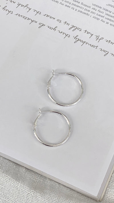 Load image into Gallery viewer, Leni Hoops - Silver - Billy J
