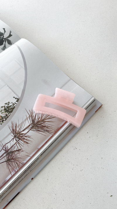 Load image into Gallery viewer, Steph Rectangle Claw Clip - Baby Pink
