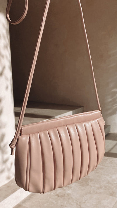 Load image into Gallery viewer, Box Pleat Snap Top Bag - Rose Pink
