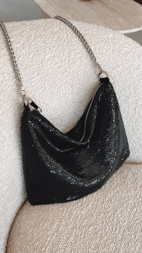 Chain Mesh Bag - Black
