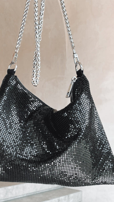 Load image into Gallery viewer, Chain Mesh Bag - Black
